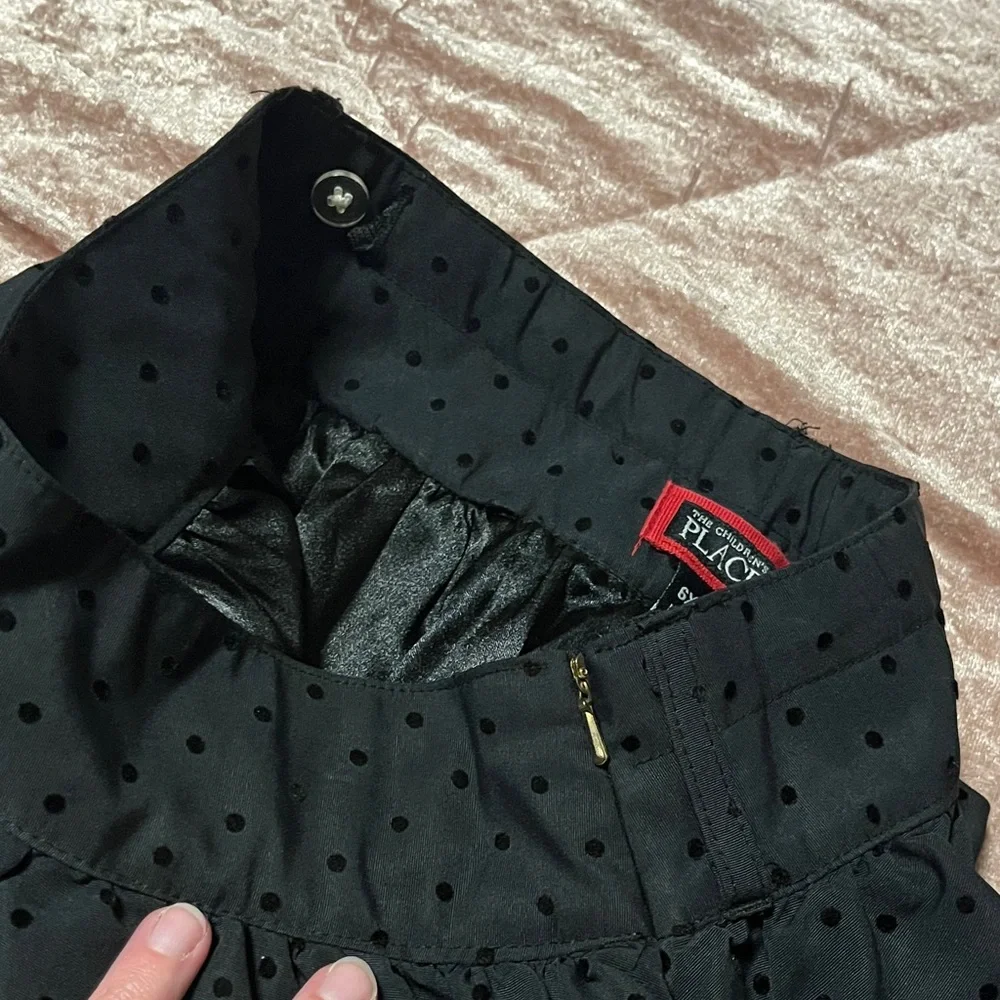 The Children's Place Black Polka Dot Skirt